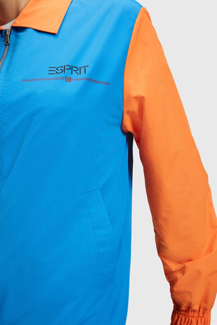 ESPRIT x Rest & Recreation 캡슐 컬렉션 컬러 블록 윈드브레이커 재킷, BLUE, detail image number 4