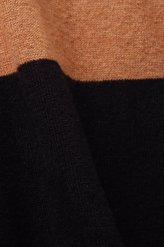 캐시미어 스트라이프 코튼 스웨터, TOFFEE, detail image number 5