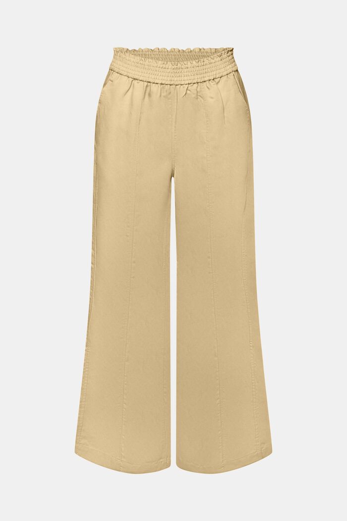 Wide leg pull-on trousers, linen blend, SAND, detail image number 6