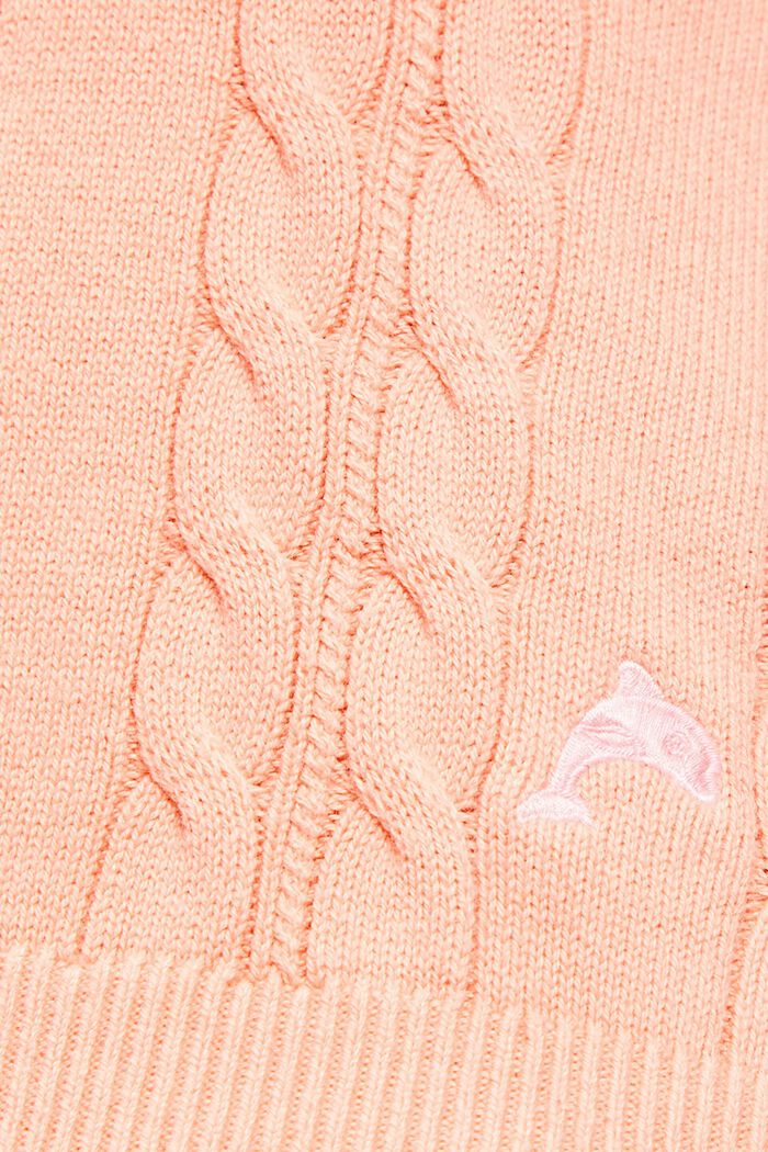 돌핀 로고 케이블 스웨터 캐미솔, PINK, detail image number 4
