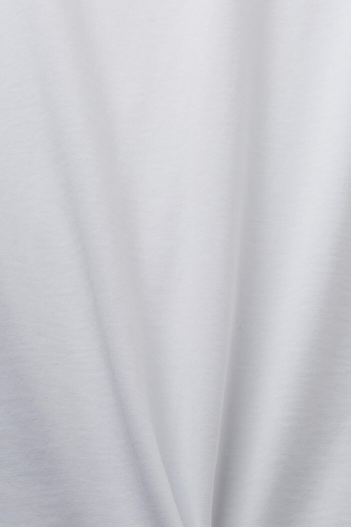 프런트 프린트 티셔츠, 100% 코튼, WHITE, detail image number 5