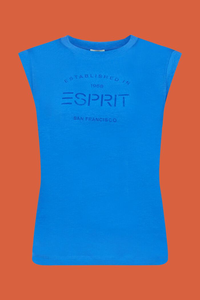 빈티지 로고 티셔츠, BRIGHT BLUE, detail image number 5