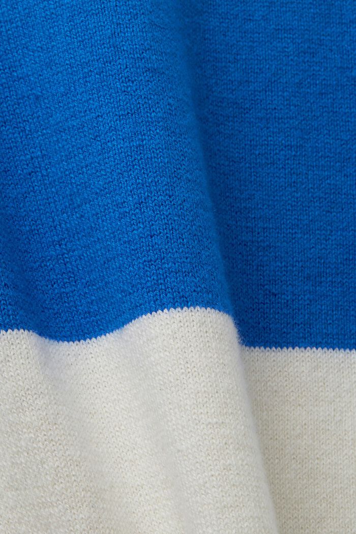 Striped cotton jumper with cashmere, BLUE, detail image number 5