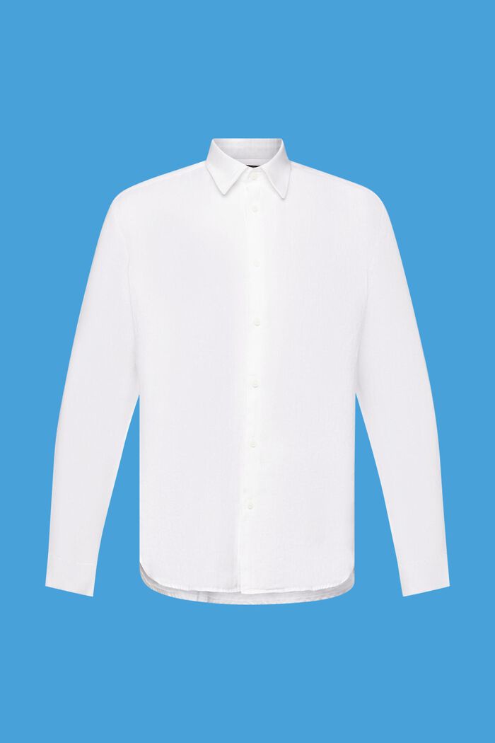 Linen shirt, WHITE, detail image number 6