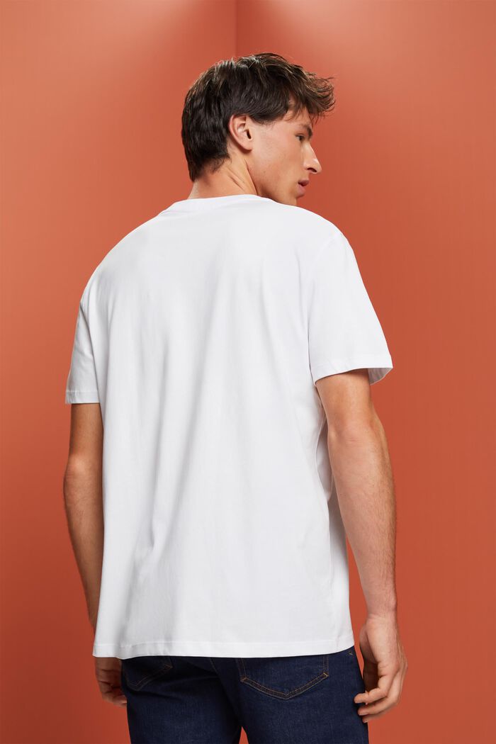 로고 티셔츠, 100% 코튼, WHITE, detail image number 3