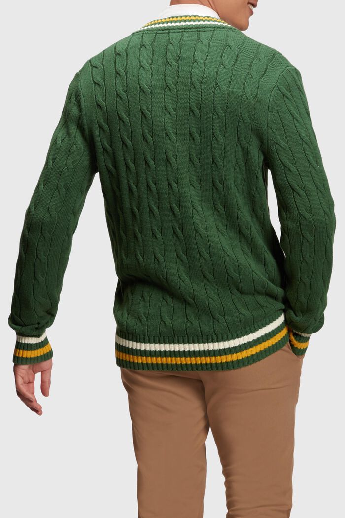 돌핀 로고 팁 스웨터, EMERALD GREEN, detail image number 1