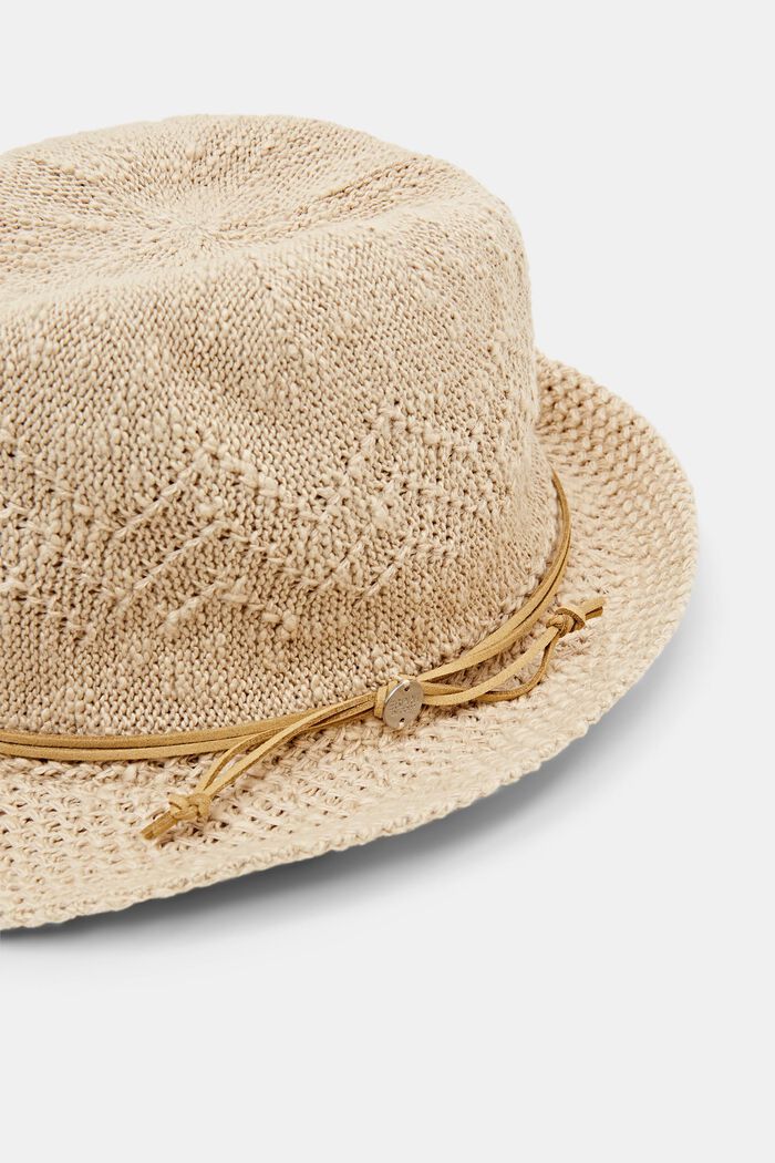 Trilby hat, 100% cotton, SAND, detail image number 1