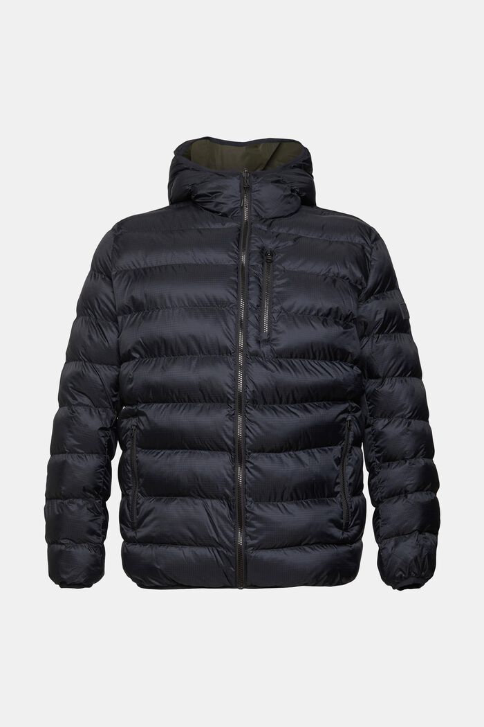 Quilted jacket with hood, BLACK, detail image number 5