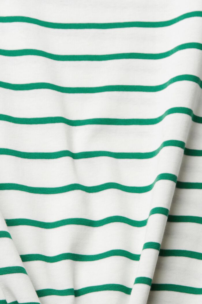 Striped jersey t-shirt, EMERALD GREEN, detail image number 5