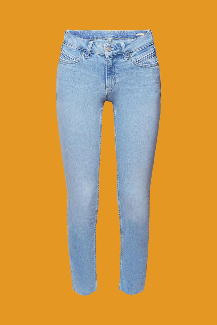 Mid-Rise Slim Jeans, BLUE LIGHT WASHED, detail image number 7