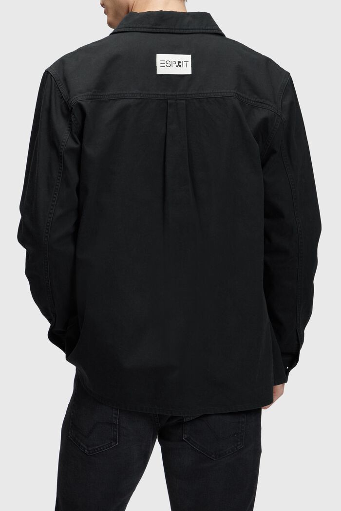 릴렉스 핏 헤비 셔츠, BLACK, detail image number 1