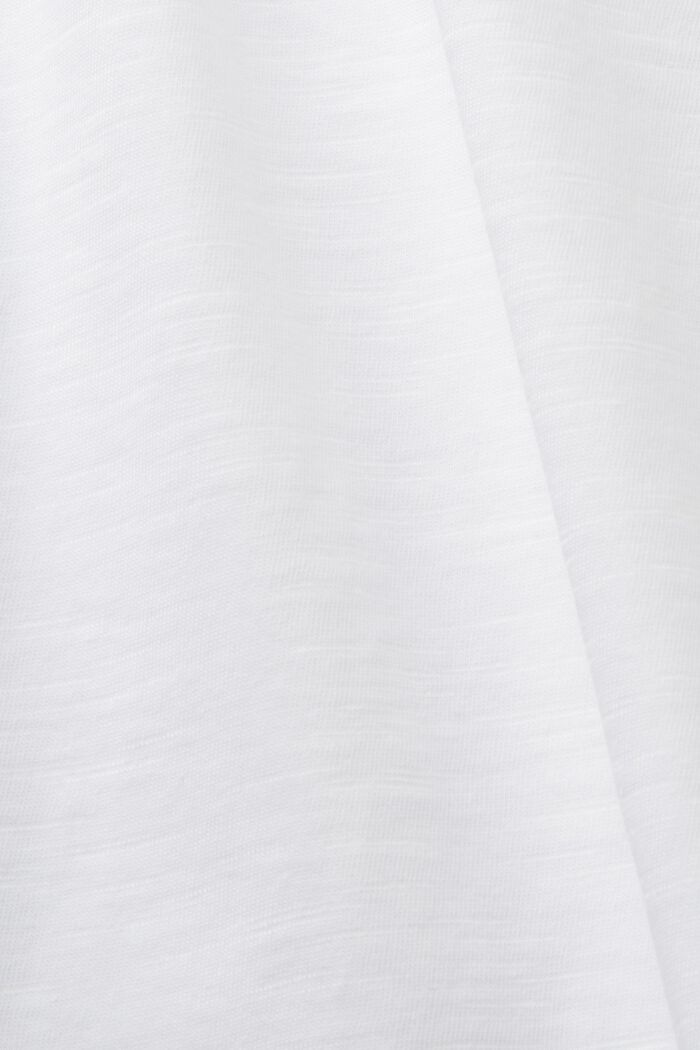 프런트 프린트 티셔츠, 100% 코튼, WHITE, detail image number 4