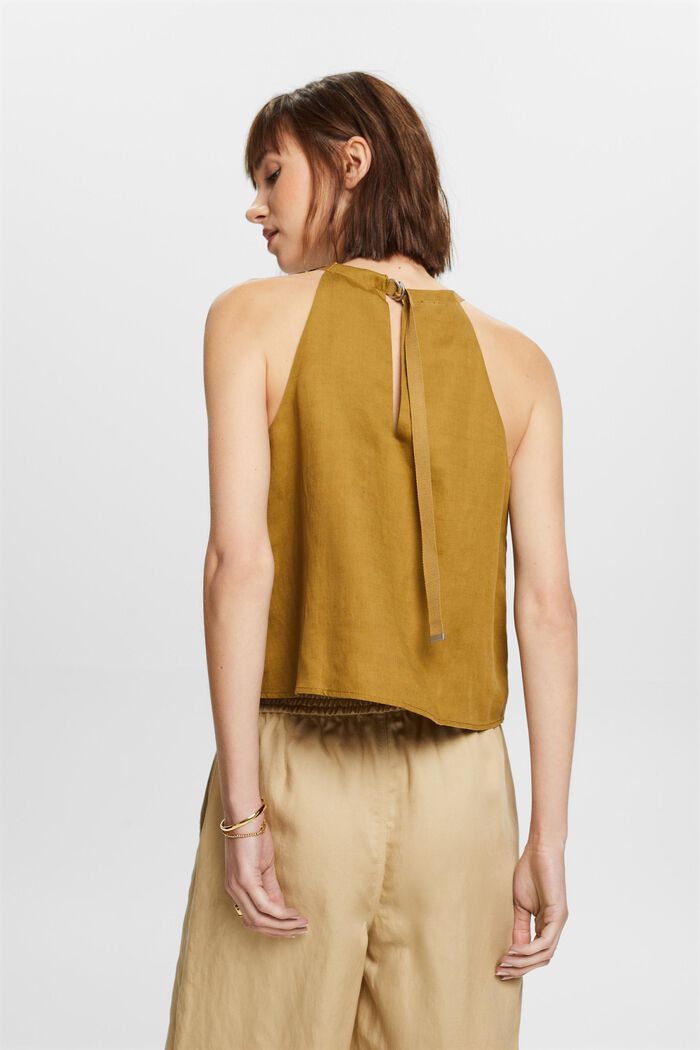 Camisole top, linen blend, TOFFEE, detail image number 3