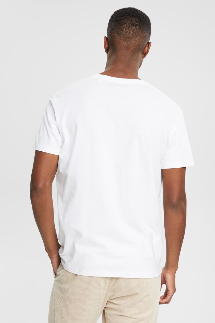 체스트 프린트 티셔츠, WHITE, detail image number 3