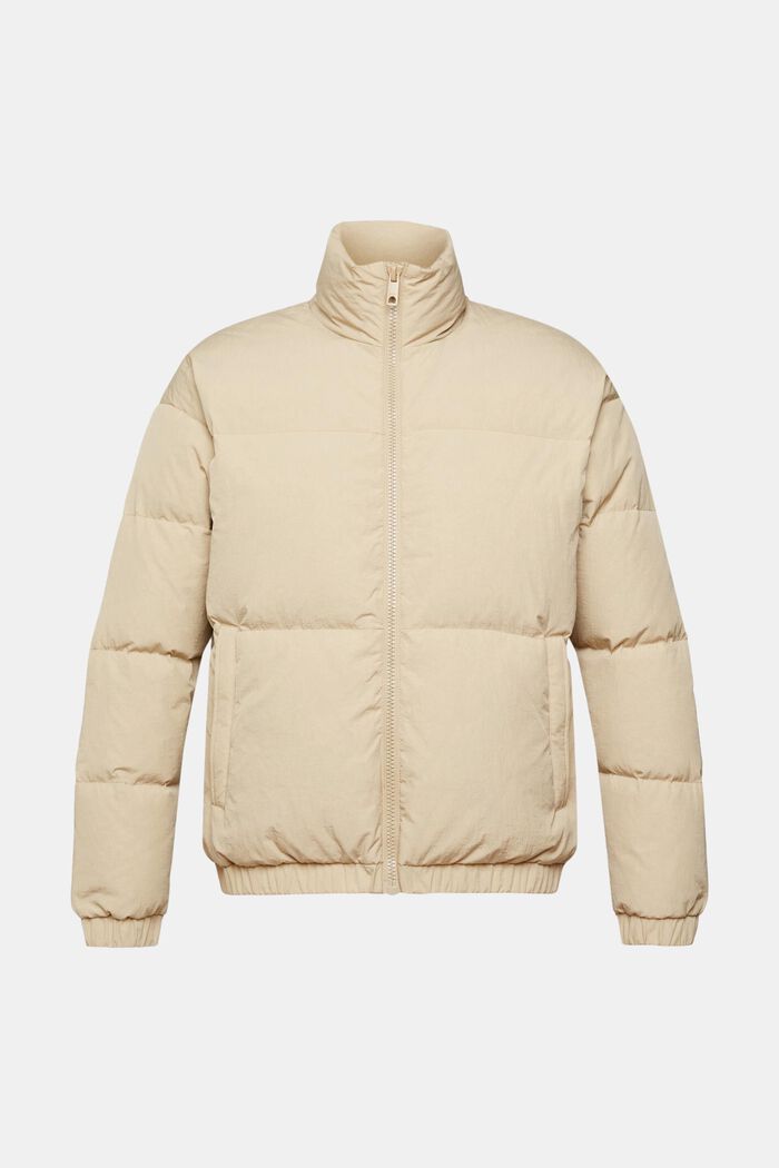 Puffer jacket with down padding, BEIGE, detail image number 5