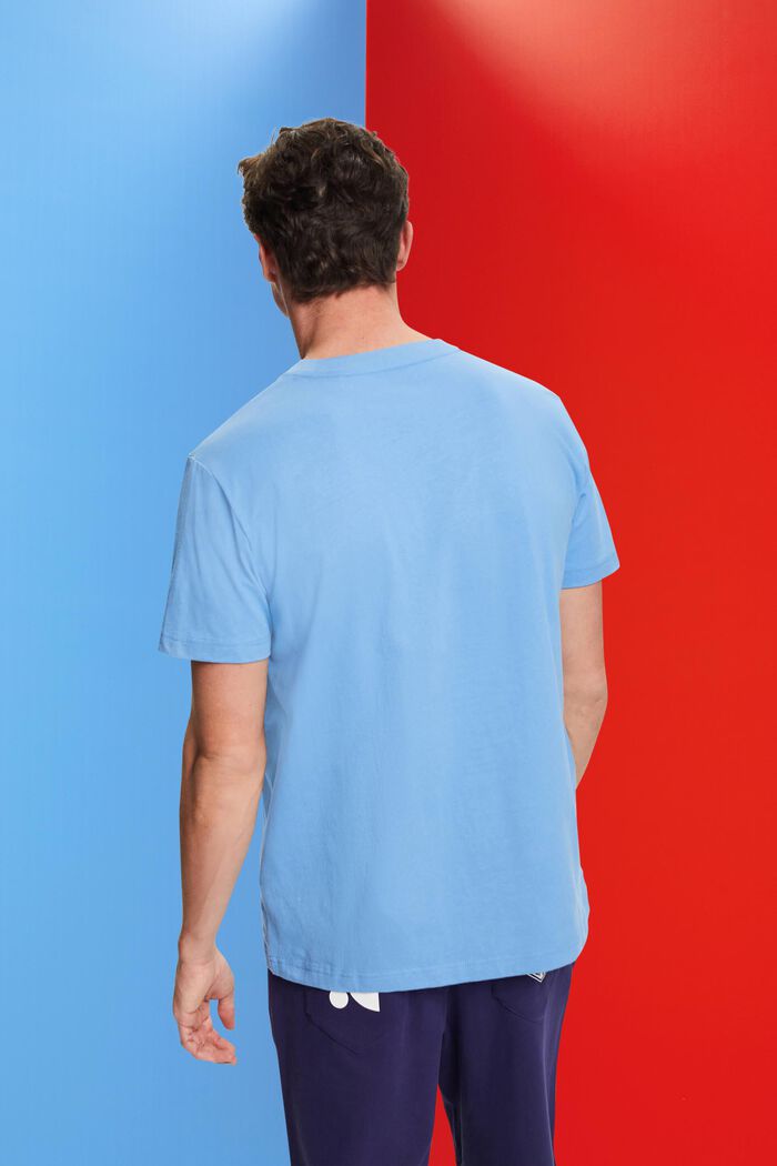 로고 프린트 티셔츠, LIGHT BLUE LAVENDER, detail image number 3