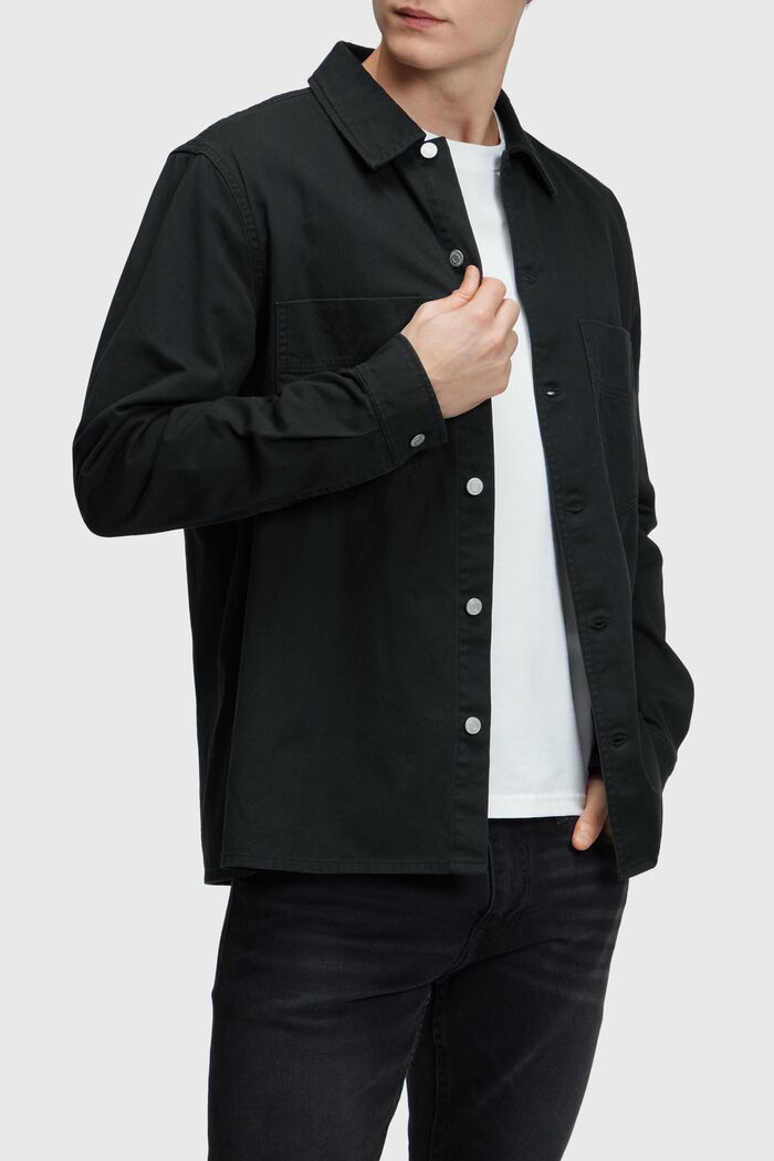 릴렉스 핏 헤비 셔츠, BLACK, detail image number 0