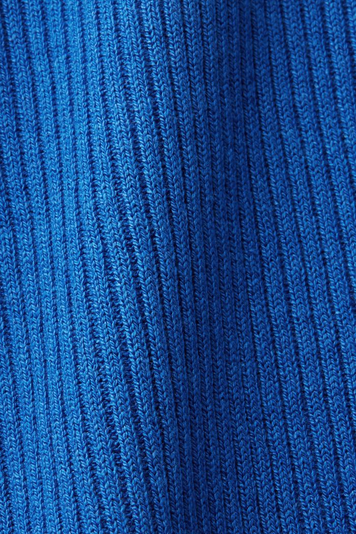 리브 니트 드레스, 리넨 혼방, BRIGHT BLUE, detail image number 7