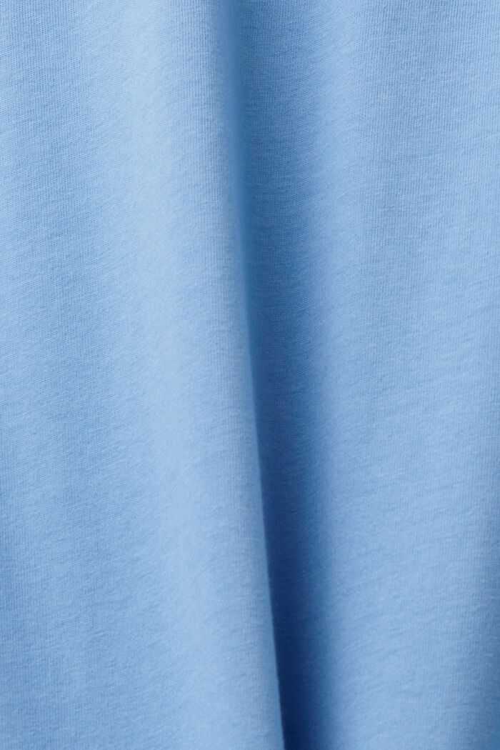 로고 프린트 코튼 티셔츠, LIGHT BLUE LAVENDER, detail image number 4