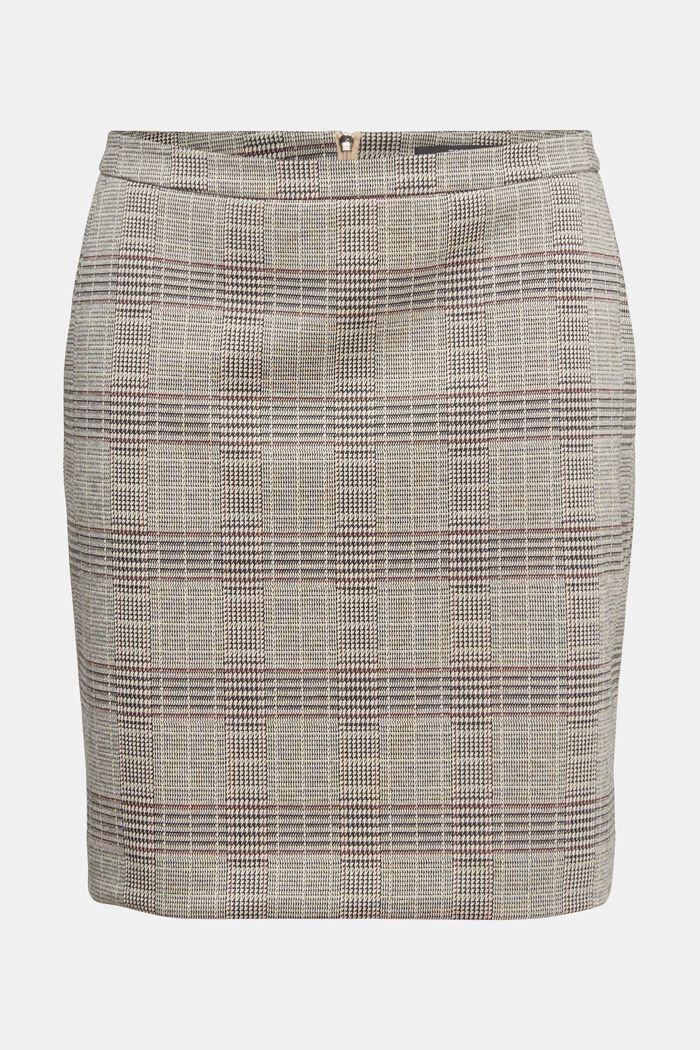 Mini skirt with a Prince of Wales check pattern, BEIGE, detail image number 8