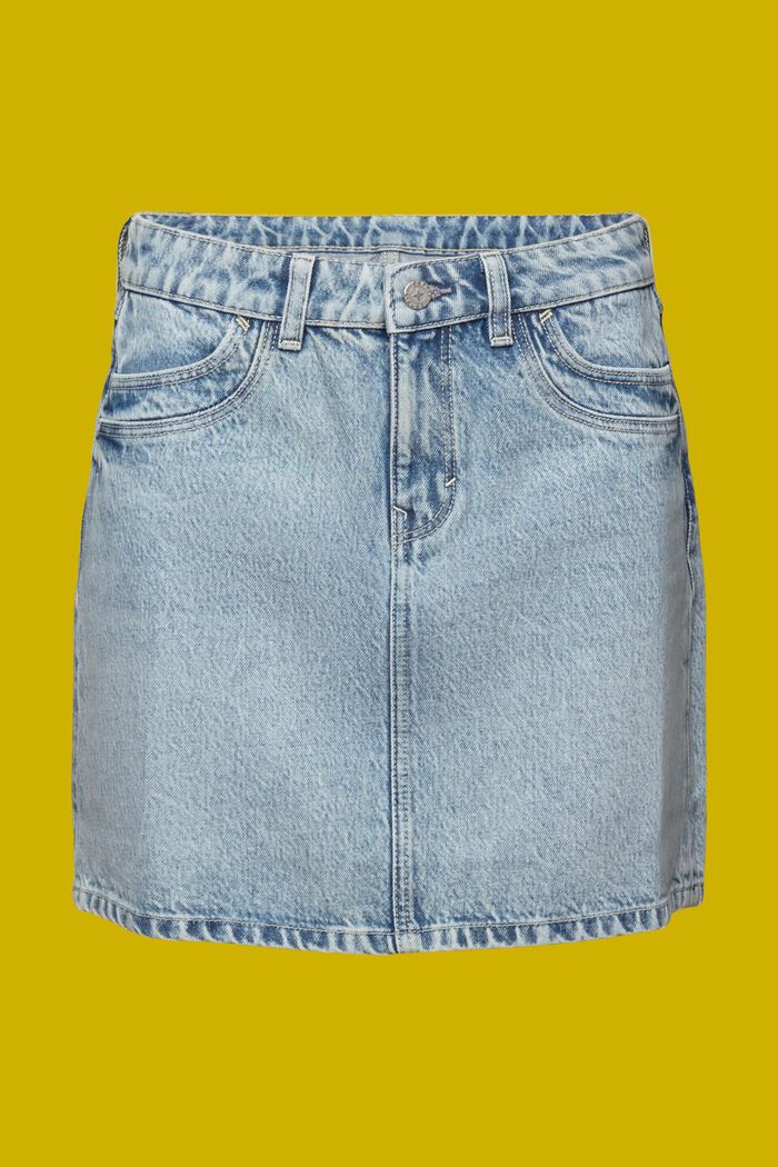 Jeans mini skirt, TENCEL™, BLUE BLEACHED, detail image number 6