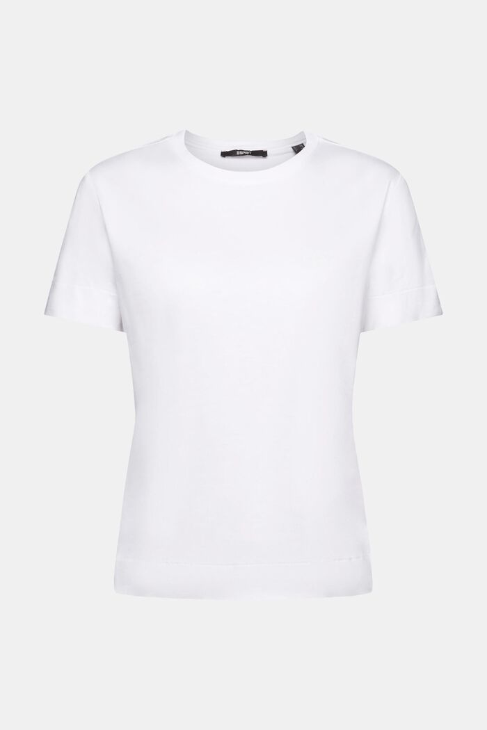 하트 프린트 티셔츠, NEW WHITE, detail image number 6