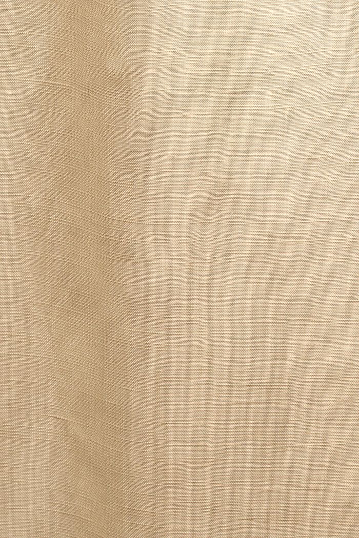 Short-sleeved shirt, linen blend, SAND, detail image number 4