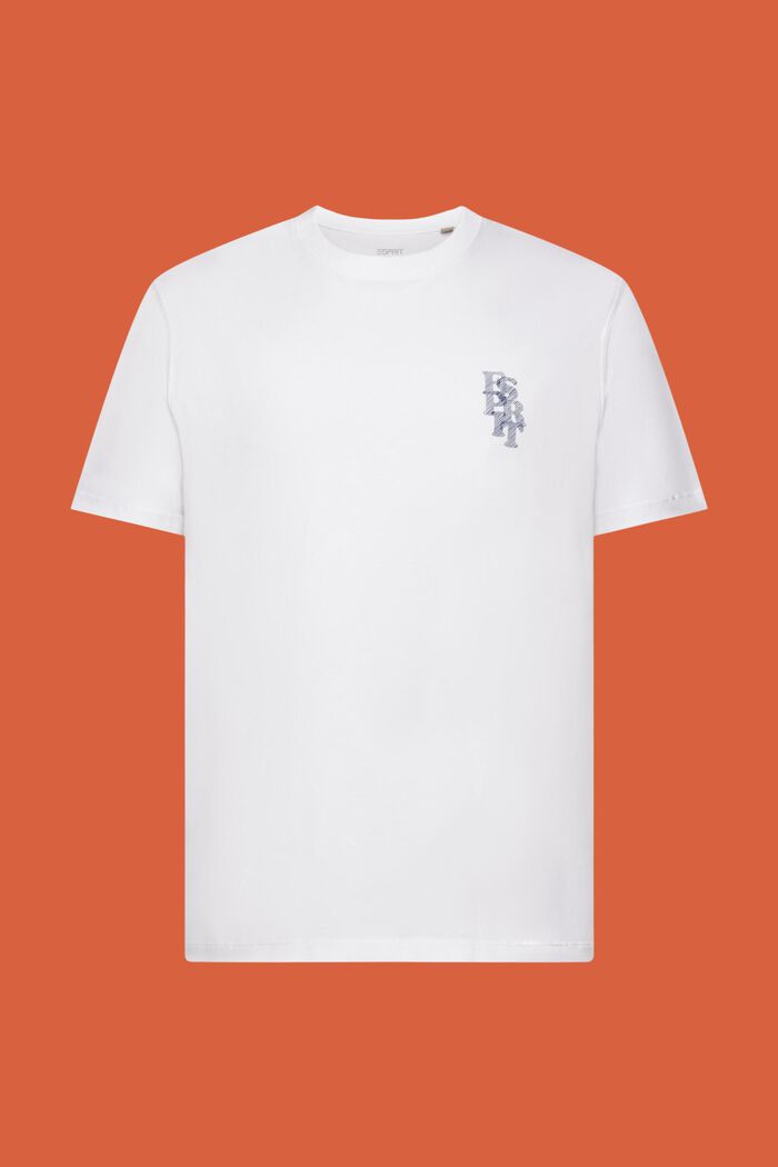 로고 티셔츠, 100% 코튼, WHITE, detail image number 6