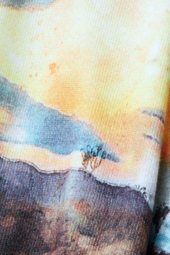 올오버 랜드스케이프 디지털 프린트 크롭 스웨터, DARK BLUE, detail image number 6