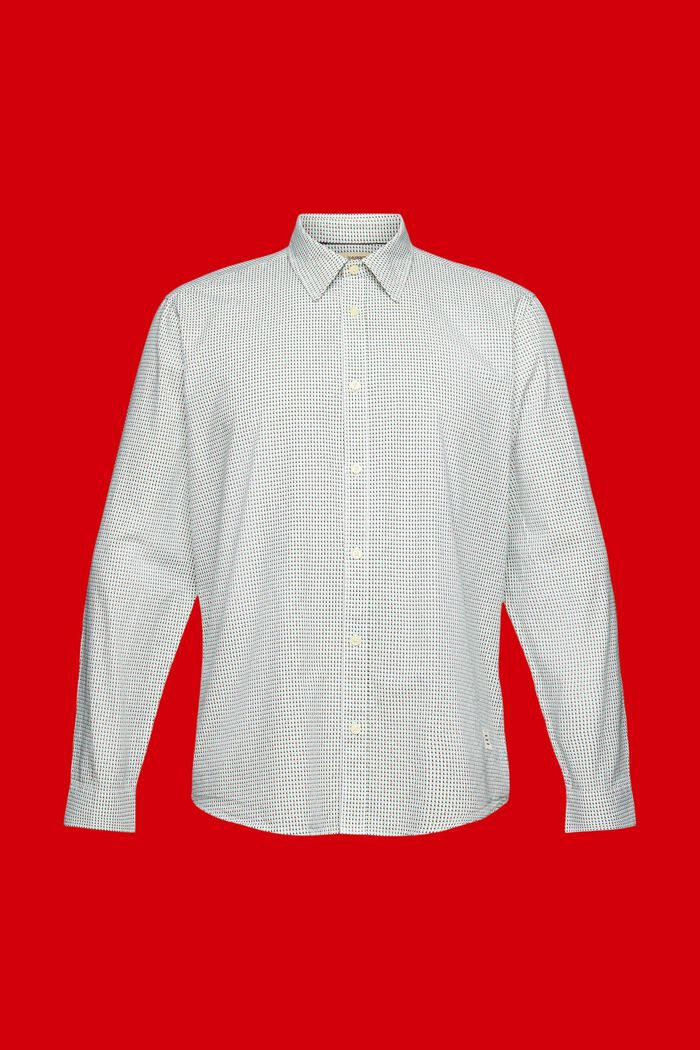 전체적인 패턴의 슬림 핏 셔츠, WHITE, detail image number 6