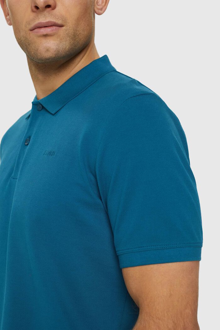 폴로 셔츠, PETROL BLUE, detail image number 2