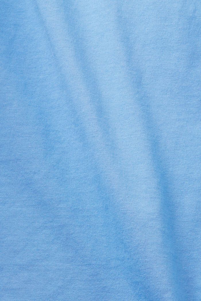 Logo Embroidered Cotton Jersey T-Shirt, LIGHT BLUE LAVENDER, detail image number 5