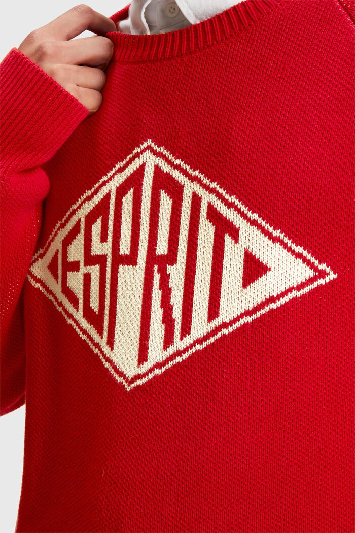 ESPRIT x Rest & Recreation 캡슐 컬렉션 니트 풀오버 스웨터, RED, detail image number 5