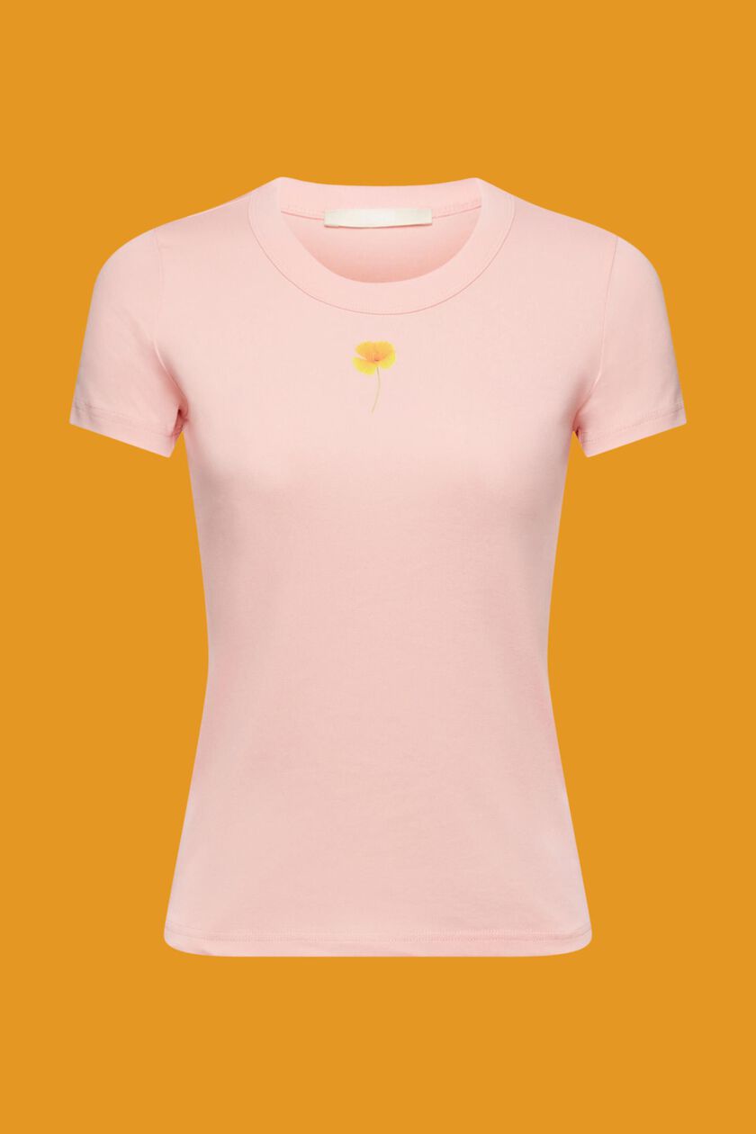 T-shirt with flower print on the chest