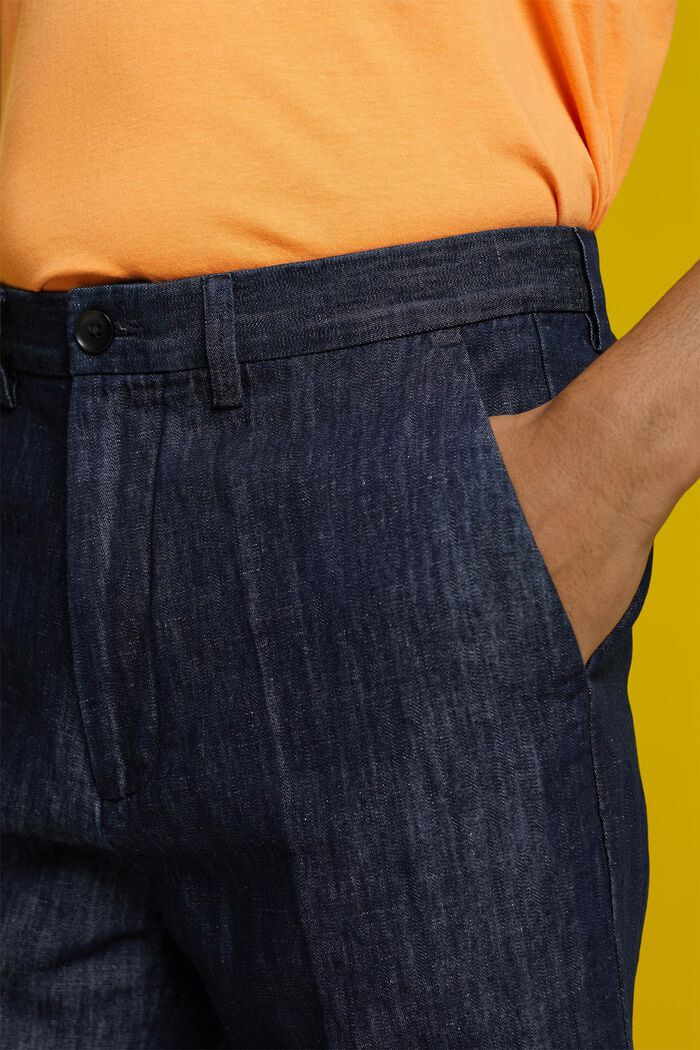 Chino shorts in a jeans look, BLUE BLACK, detail image number 2
