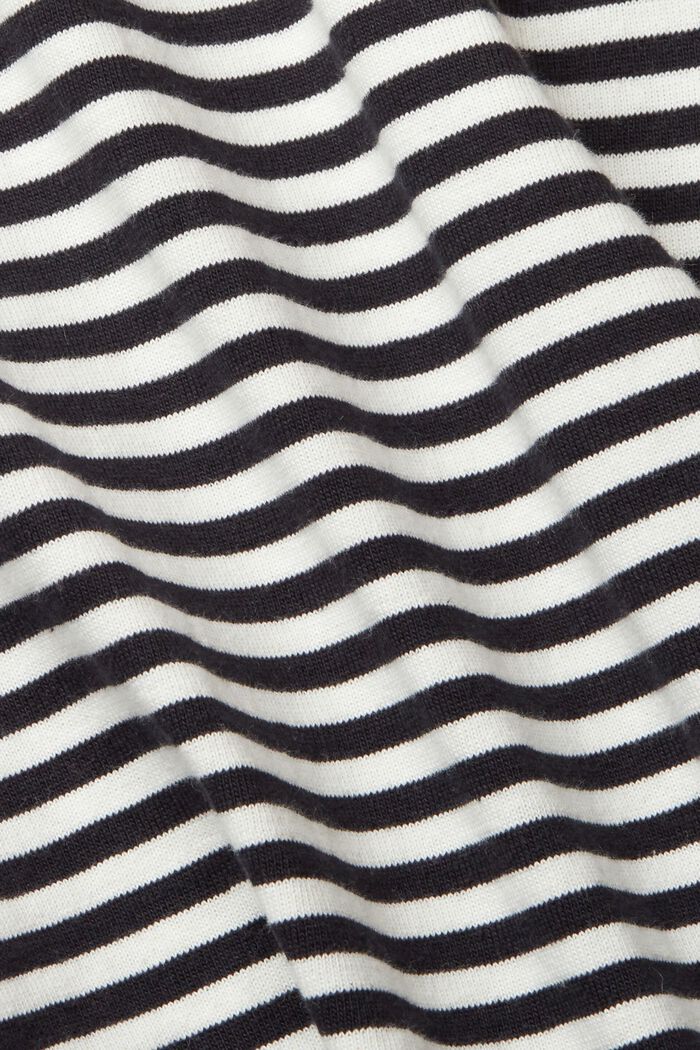 Striped knitted t-shirt, BLACK, detail image number 5
