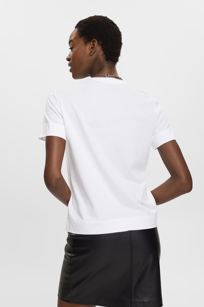 하트 프린트 티셔츠, NEW WHITE, detail image number 3