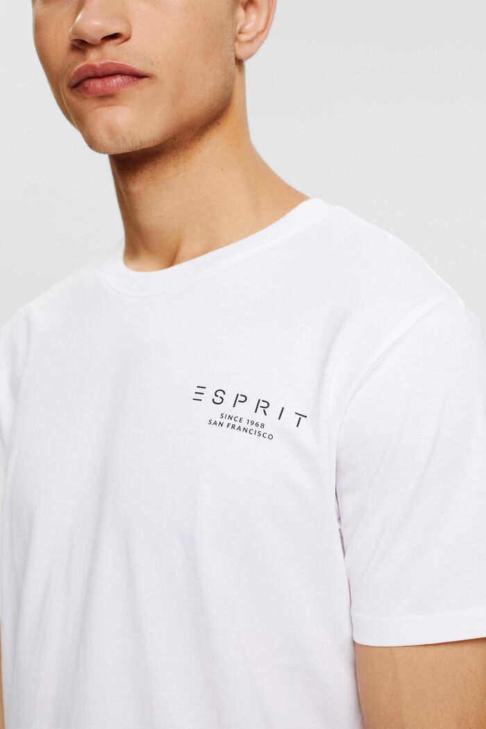 Jersey T-shirt with a logo print, WHITE, detail image number 0