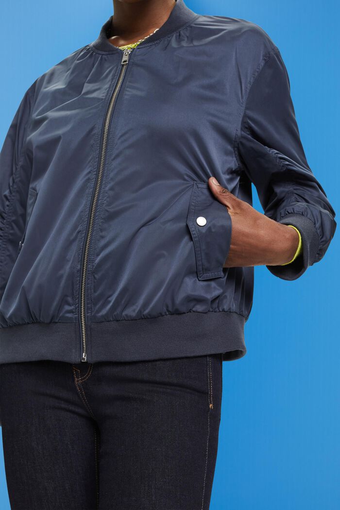 경량 봄버 재킷, NAVY, detail image number 2