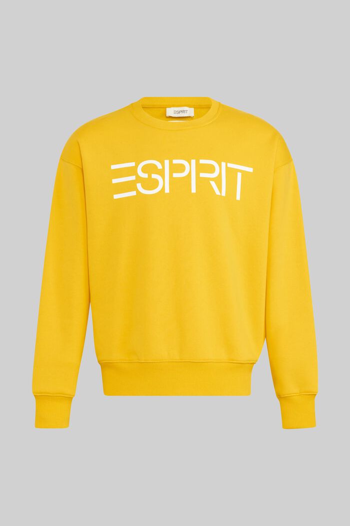 Unisex sweatshirt with a logo print, YELLOW, detail image number 6