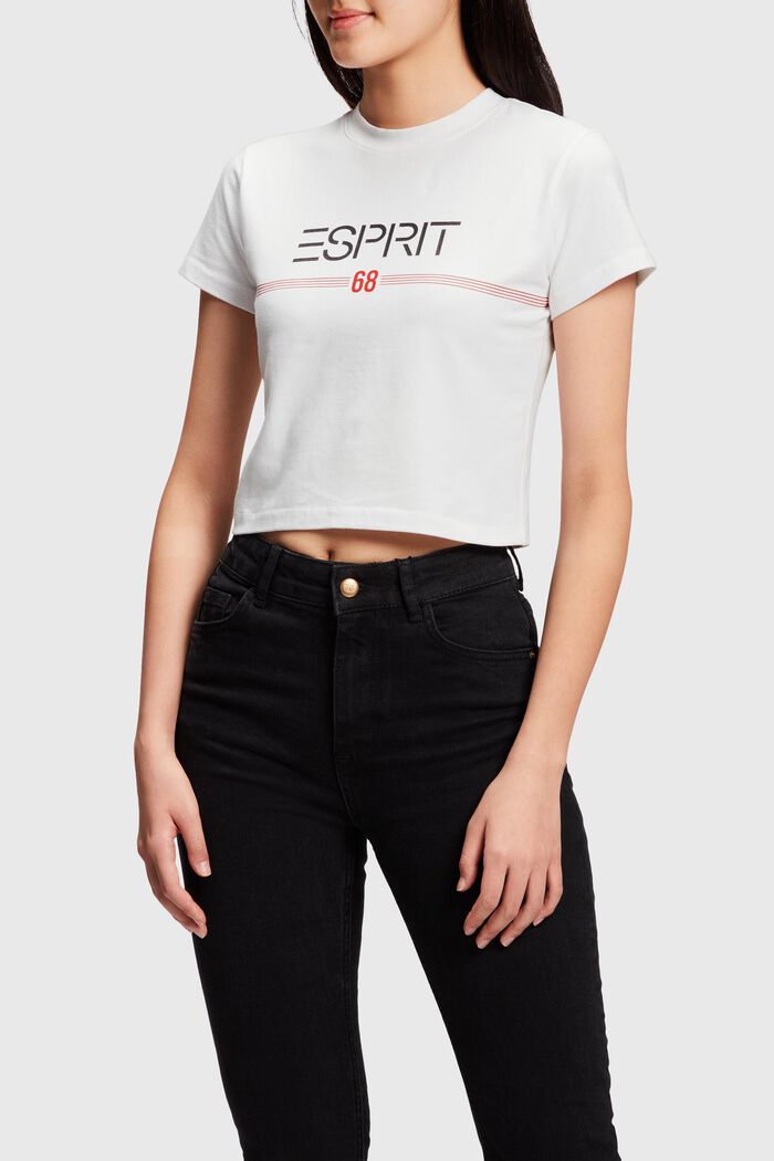 ESPRIT x Rest & Recreation 캡슐 컬렉션 크롭 티셔츠, WHITE, detail image number 0