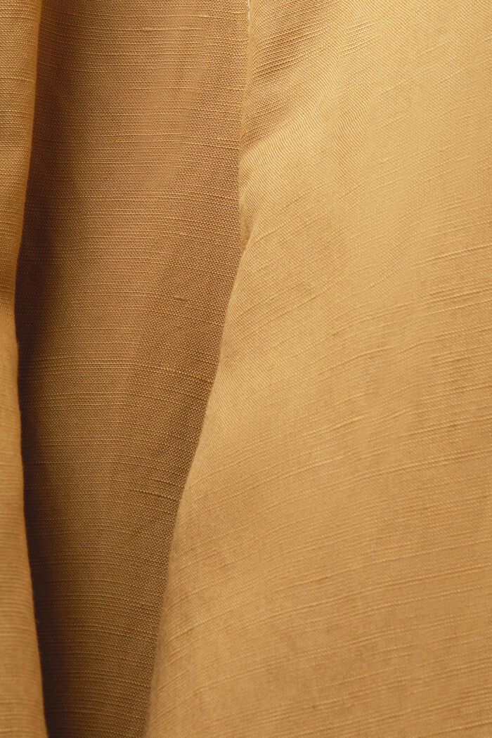 Wide leg jumpsuit, linen blend, TOFFEE, detail image number 4
