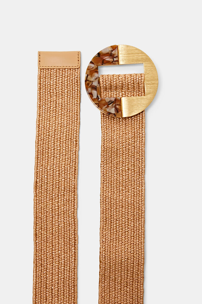 Elastic woven Waist Belt, CAMEL, detail image number 1