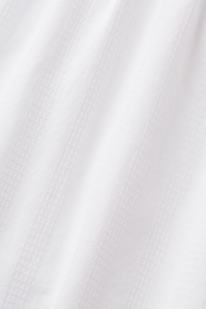 슬리브리스 미디 드레스, 100% 코튼, WHITE, detail image number 6