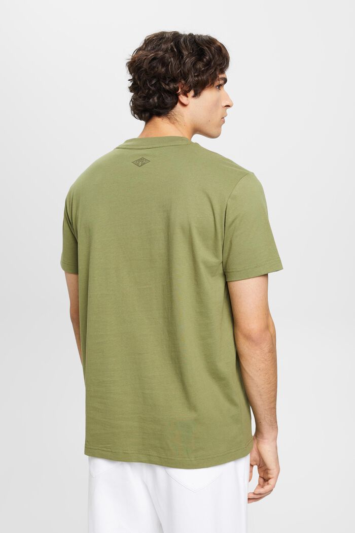 Retro Logo Cotton T-Shirt, OLIVE, detail image number 3