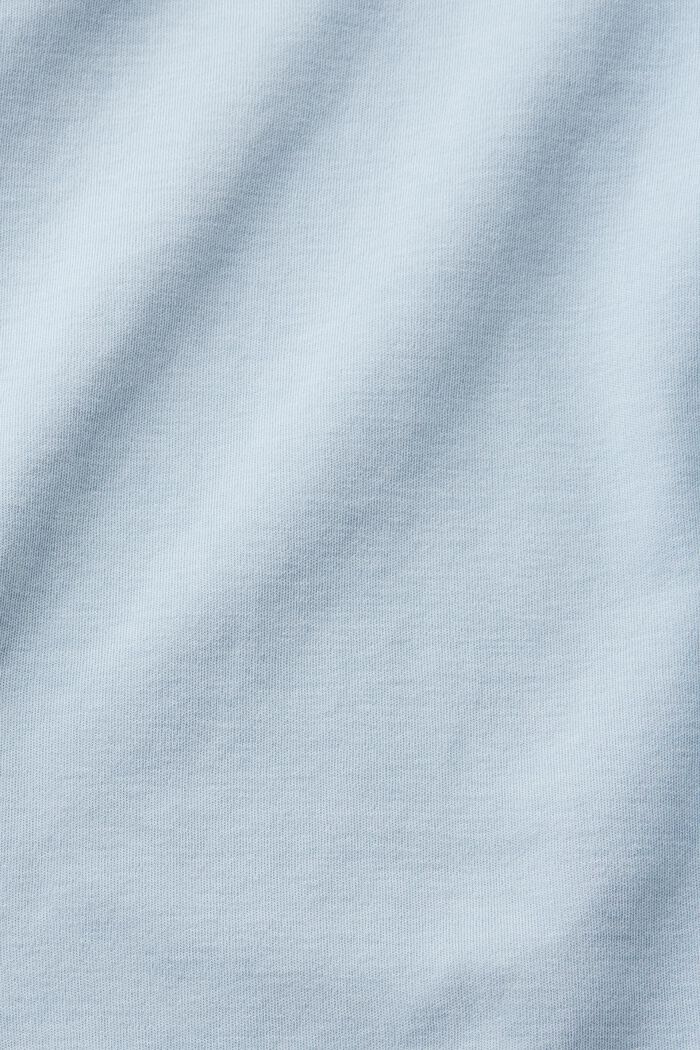 자수 로고 오가닉 코튼 티셔츠, PASTEL BLUE, detail image number 6