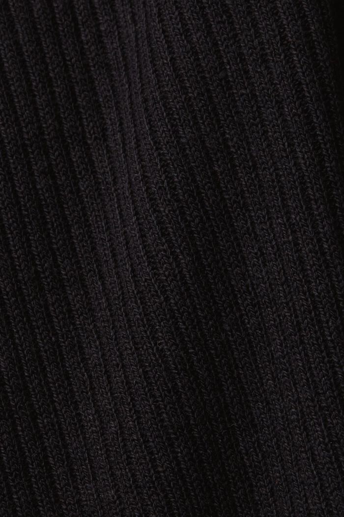 리브 니트 드레스, 리넨 혼방, BLACK, detail image number 5