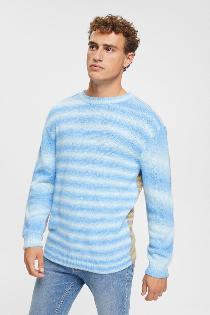 Reversible striped jumper, BLUE, detail image number 0