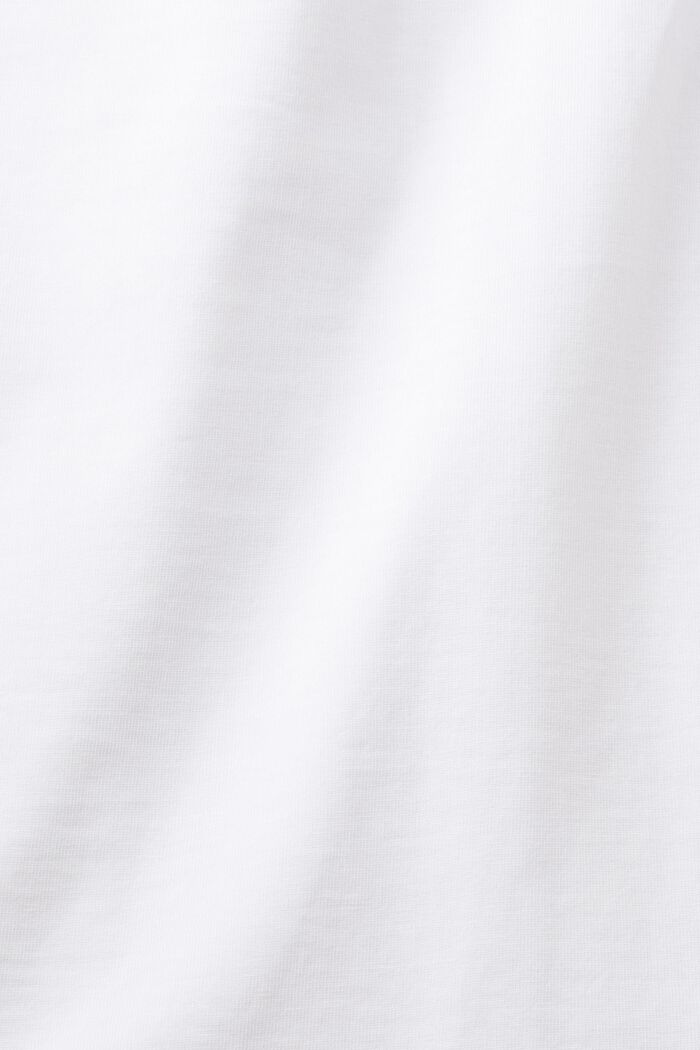 하트 모양 로고 코튼 티셔츠, WHITE, detail image number 6