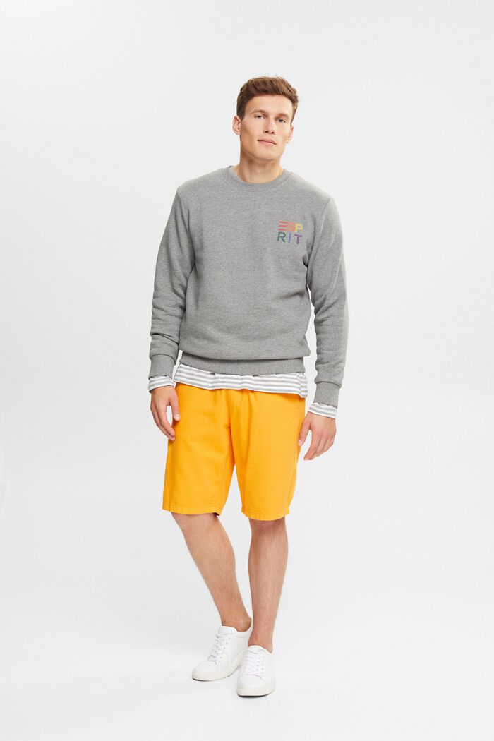 Sweatshirt with a colourful embroidered logo, MEDIUM GREY, detail image number 2